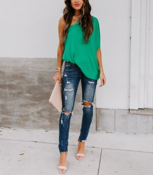 GREEN BLOUSE