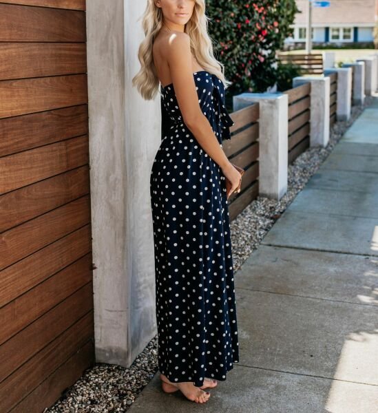 Dress Navy-Polka-Dot Nd20653