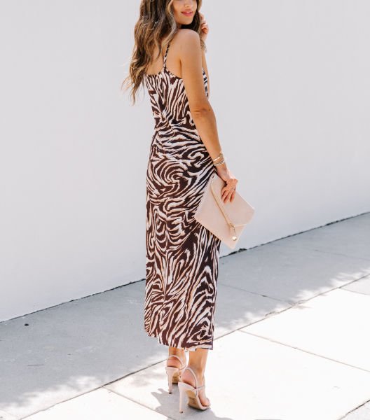 Dress Brown-Black-Leopard Nd21175