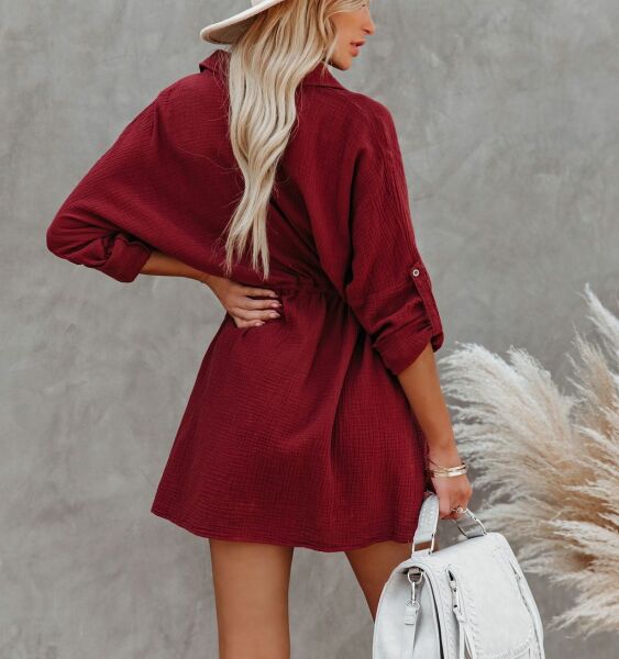 BURGUNDY DRESS