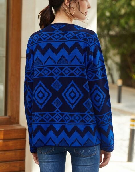 ROYAL-BLUE-NAVY CARDIGAN