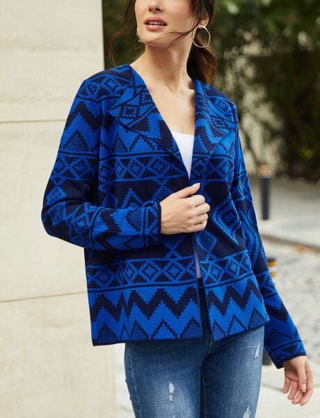 ROYAL-BLUE-NAVY CARDIGAN
