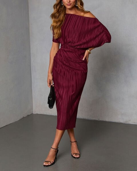 BURGUNDY DRESS