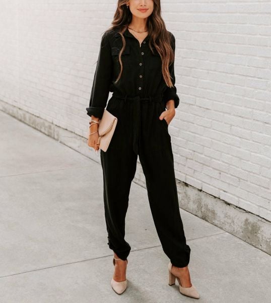 Jumpsuıt Black Nd24246