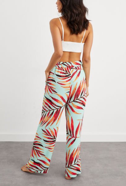 MINT-PATTERNED PANTS