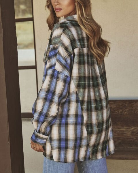 GREEN-BLUE-PLAID SHIRT