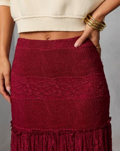 BURGUNDY SKIRT