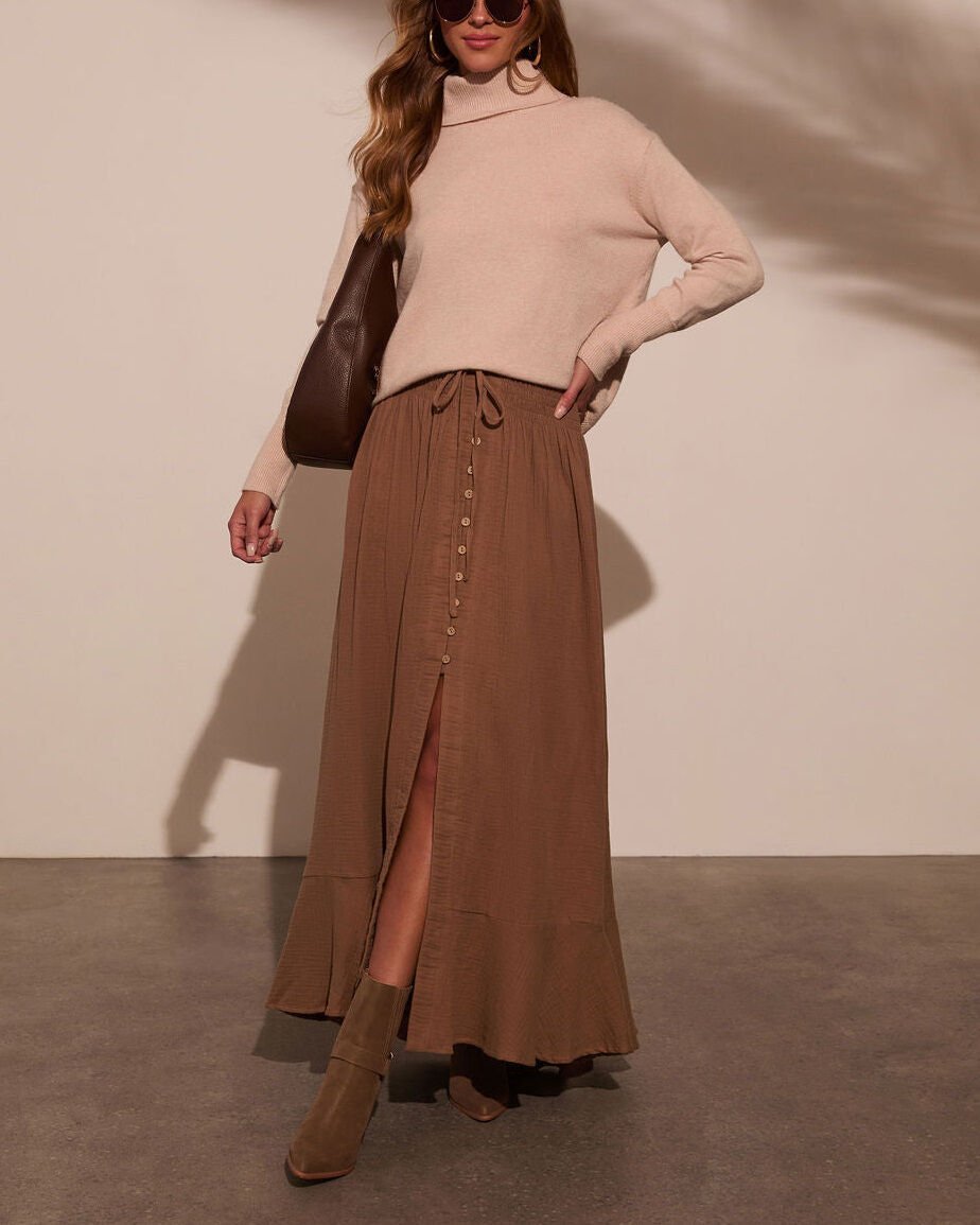 BROWN SKIRT