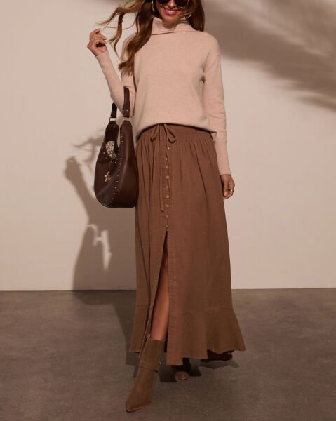 BROWN SKIRT