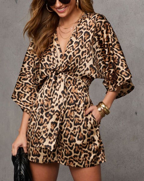 LEOPARD ROMPER