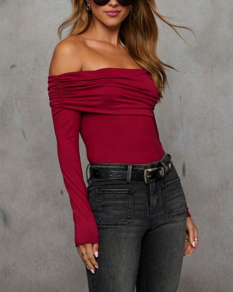 BURGUNDY BLOUSE