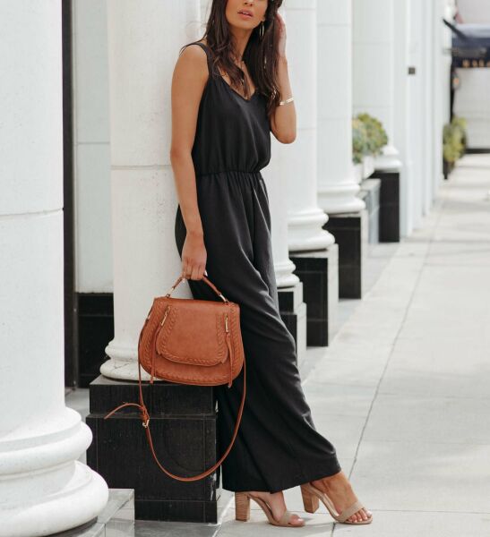BLACK JUMPSUIT S - BLACK
