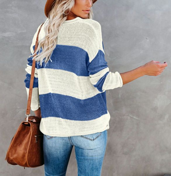 Blue-Ecru Sweater