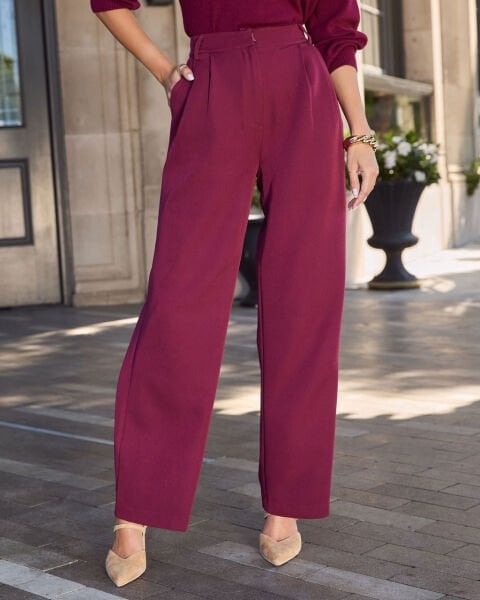BURGUNDY PANTS