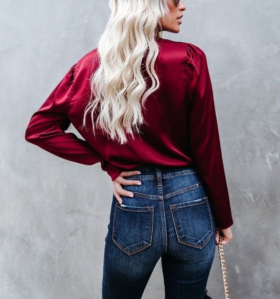 BURGUNDY BLOUSE