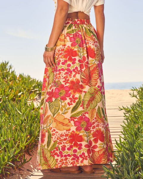 MULTICOLOR-FLORAL SKIRT S - MULTICOLOR-FLORAL