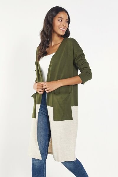 Khaki-Stone Cardigan