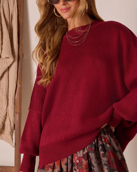 BURGUNDY SWEATER