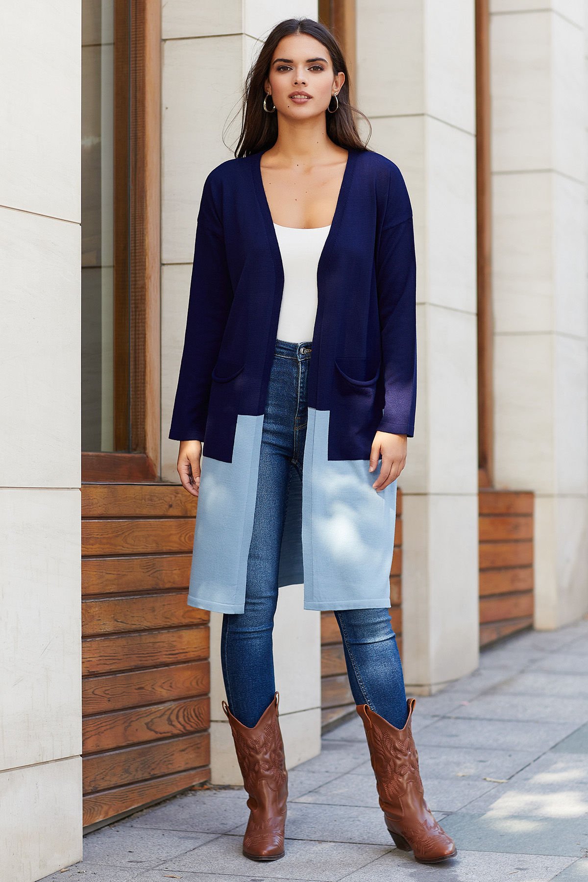 Navy-Blue Cardigan