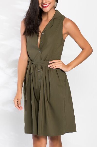 KHAKI DRESS L - KHAKI