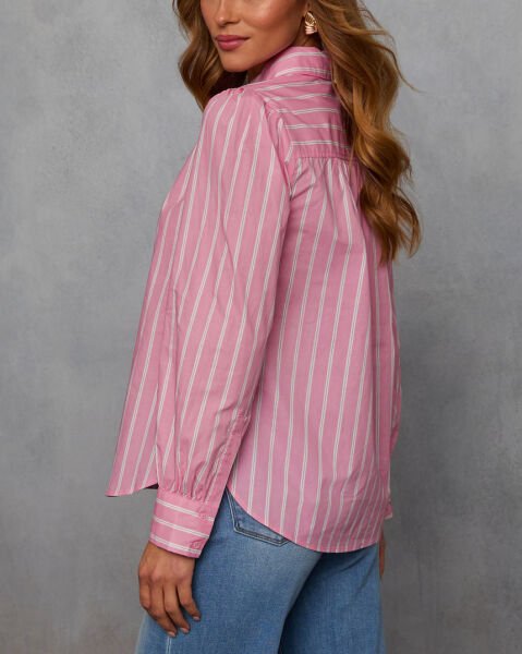 PINK-ECRU-STRIPED SHIRT