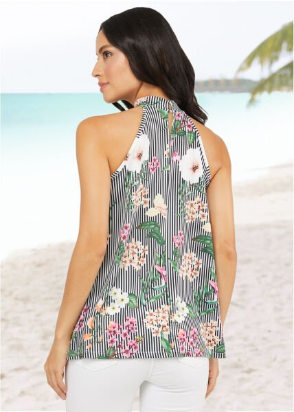 Blouse Black-Strıped Mk-5031