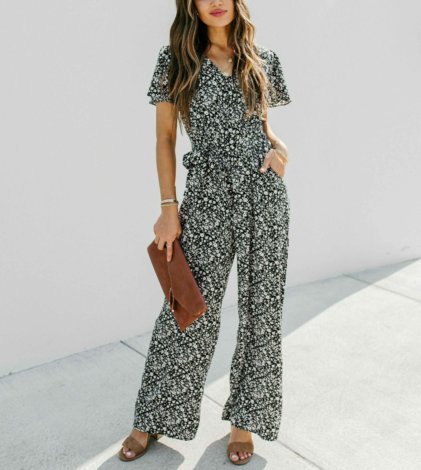 Jumpsuıt Black-Floral Nd20515