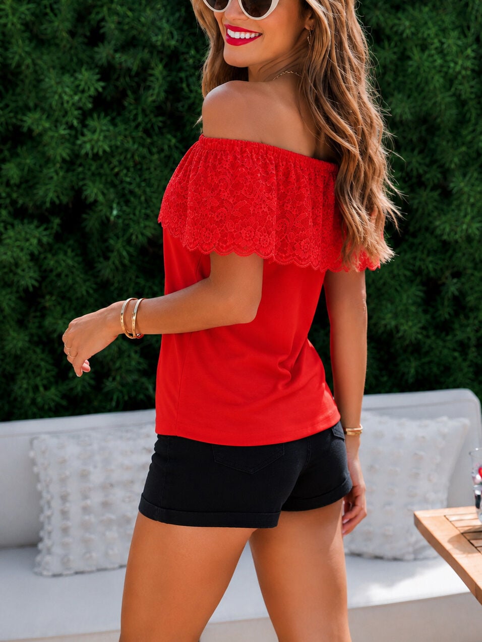 RED BLOUSE L - RED