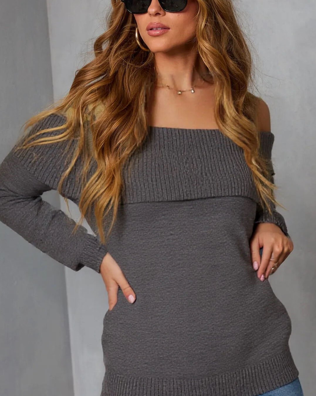 ANTHRACITE SWEATER M - ANTHRACITE