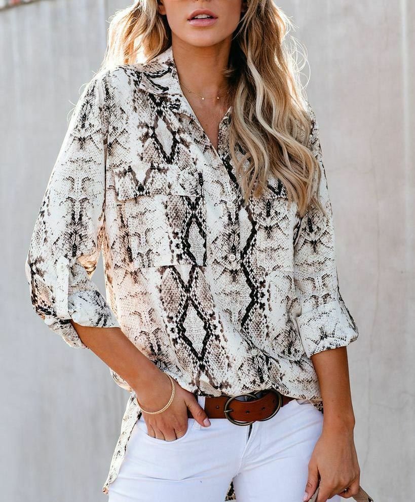 Shırt Snake-Prınt Nd20670