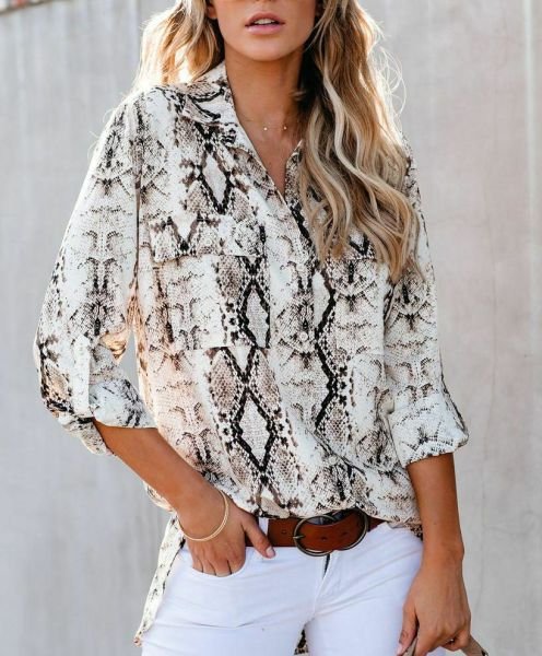 Shırt Snake-Prınt Nd20670