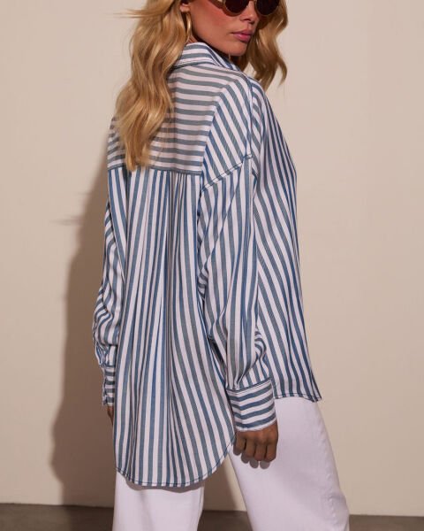 BLUE-WHITE-STRIPED SHIRT