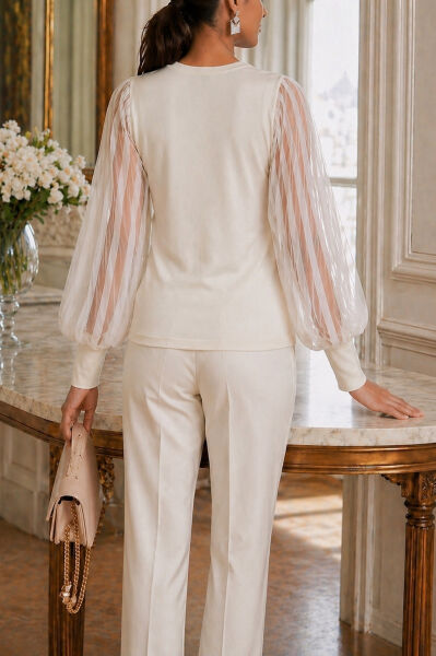 ECRU BLOUSE S - ECRU