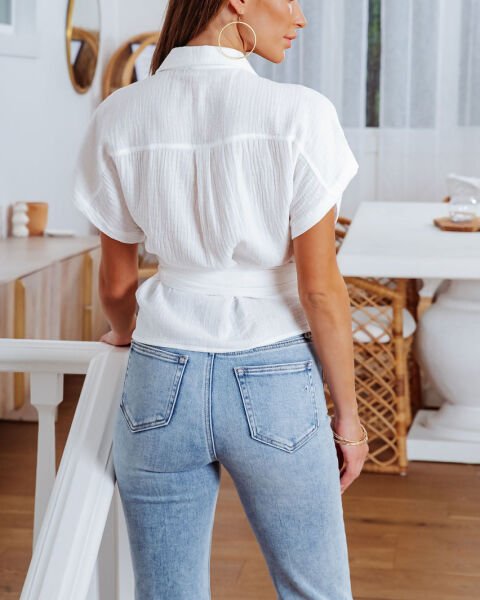 WHITE BLOUSE S - WHITE