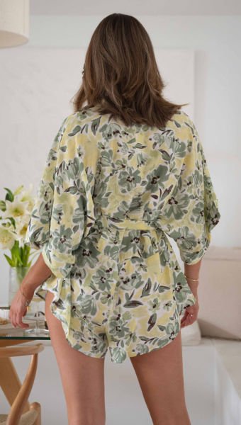 GREEN-YELLOW-FLORAL JUMPSUIT