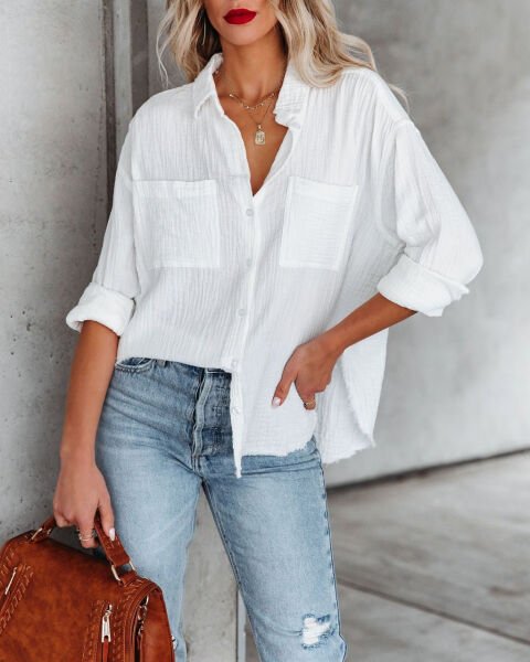 WHITE SHIRT XL - WHITE