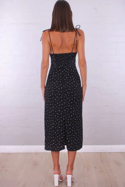 BLACK-POLKA-DOT ELBİSE