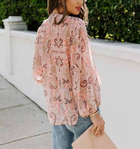 Blouse Pınk-Floral Nd22075