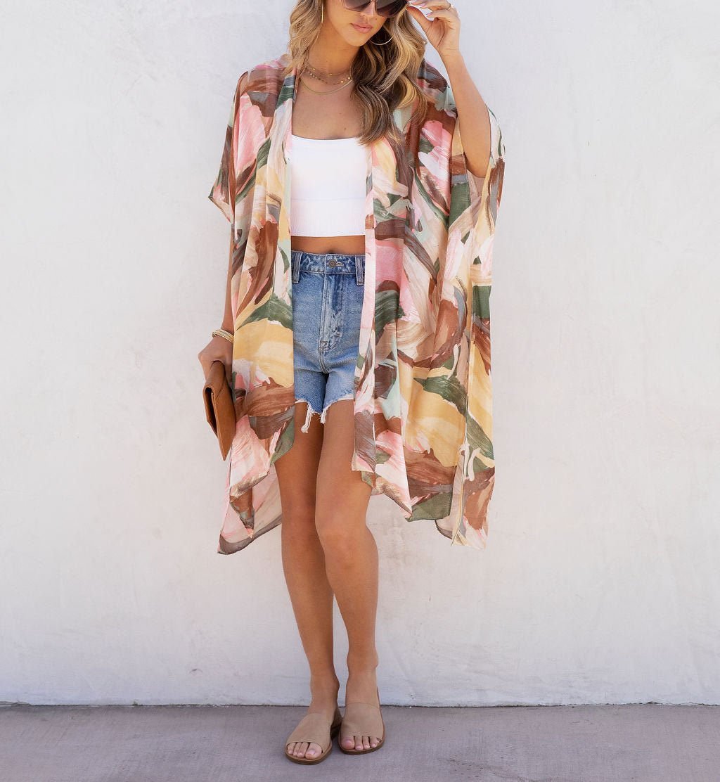 MULTICOLOR-PRINTED KİMONO