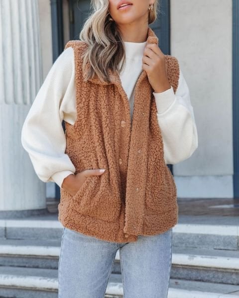 Camel Vest-Coat