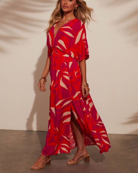 RED-PRINTED DRESS