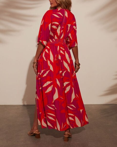 RED-PRINTED DRESS