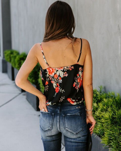 Débardeur Noir-Floral Nd22245