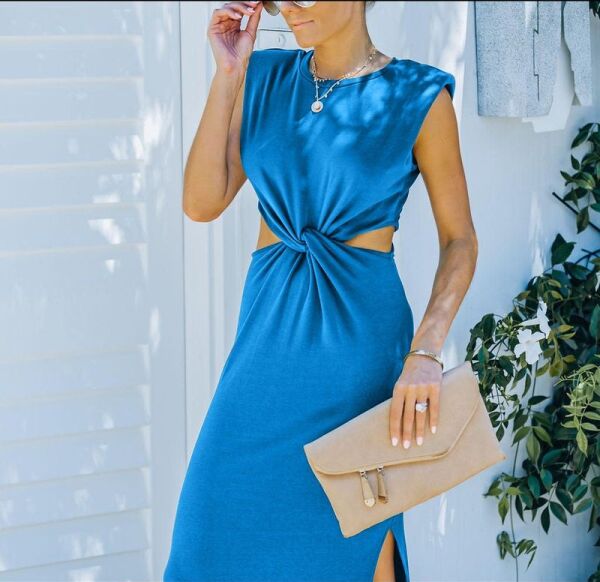 AZURE-BLUE DRESS