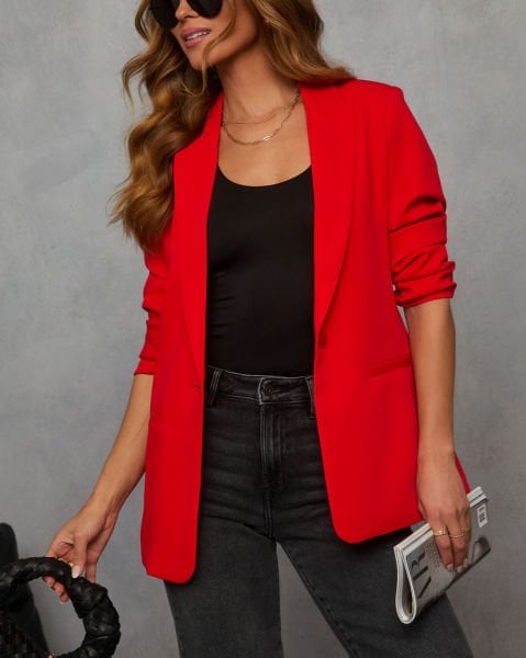 RED BLAZER JACKET
