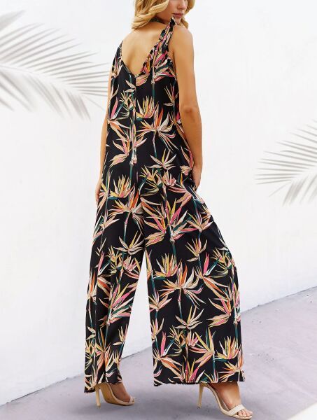 BLACK-FLORAL JUMPSUIT