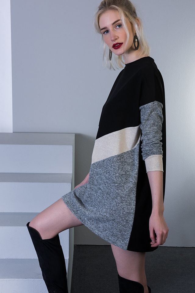 BLACK-GREY DRESS