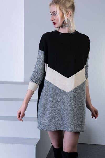 BLACK-GREY DRESS