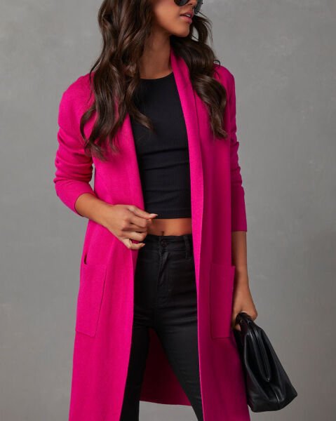 MAGENTA CARDIGAN