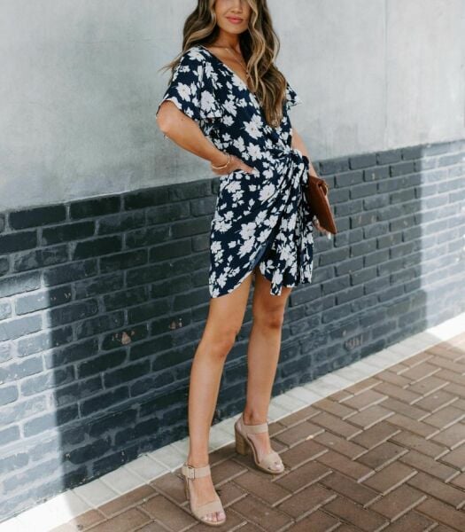 BLACK-FLORAL DRESS